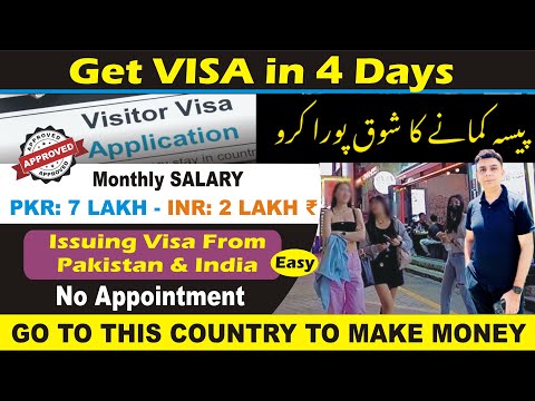 BEST Country To Make Money | Cheap Visa + HIGH Salaries | No Embassy Appointment from Pakistan/India