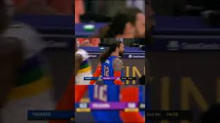 Steven Adams First 3-Pointer In A CRAZY Way 🔥| Highlights #Shorts
