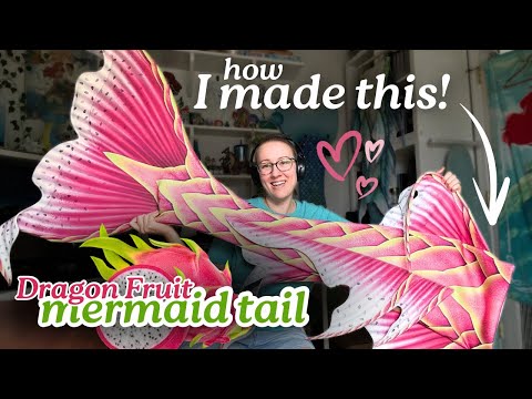 How I Made a Custom Dragon Fruit Inspired Mermaid Tail