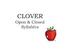 Exploring Open and Closed Syllables in VoWac