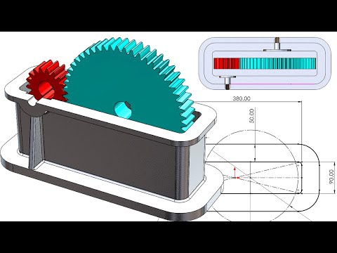 SolidWorks Tutorial #052: casing base design for  1-stage reducer gearbox (1/3)