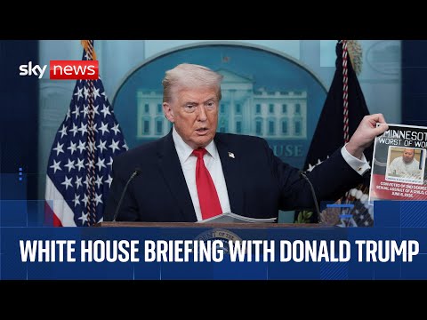 Donald Trump speaks at White House briefing