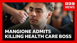 Thumbnail for the video "Luigi Mangione admits killing healthcare boss -  victim's family condemn 'heinous act' | BBC News" from BBC News