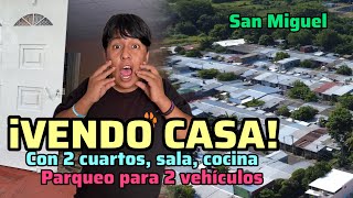 Vendo Casa con 2 cuartos en San Miguel parqueo para 2 vehiculos sala, cocina + area de lavado