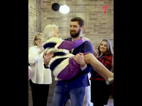 Adult grandson moves Grandma with a heartfelt gesture #shorts
