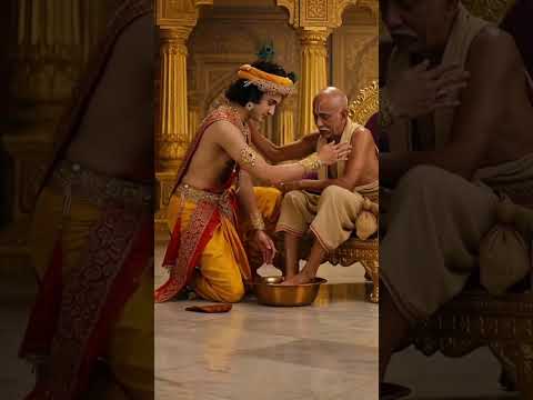 aur barabar Mein apni Sudama bithae #video #cute #krishna