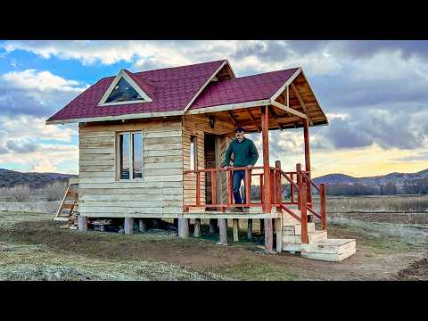 How to Build a Cheap DIY Wooden House Step by Step | Full Video from Start to Finish