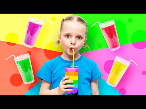 🌈 Jugo de arcoíris mágico para niños | Colección de vídeos para niños | Vania Mania ESP