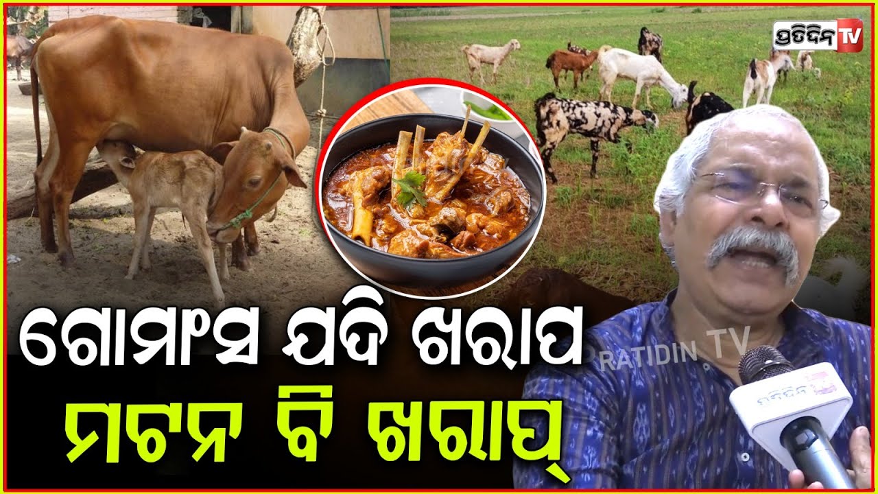 ଗୋମାଂସକୁ ଛି ଛି କାହିଁକି, ଗାଇ ମା ହେଲେ ଛେଳି ଜେଜେ ମା! Stop eating Mutton if you oppose beef, Bbsr.