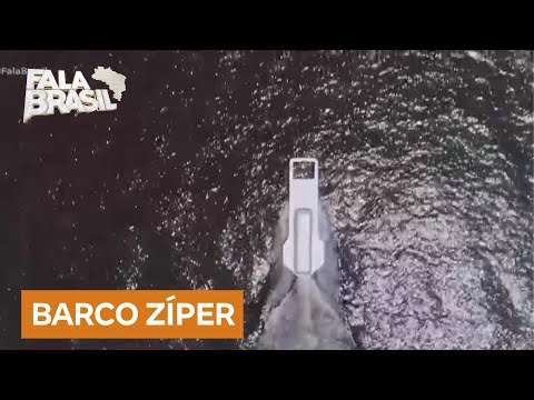 Artista japonês cria barco com formato de zíper para abrir caminhos na Baía de Tóquio