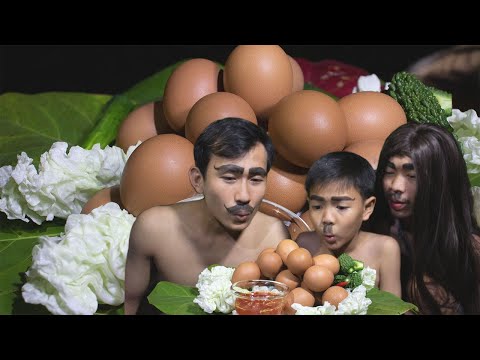 Eat 50 ostrich eggs with chili sauce.