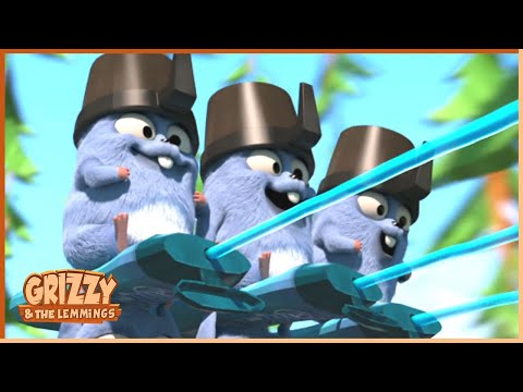 Bear Behind The Wheel | Grizzy & the lemmings | 25' Compilation | 🐻🐹 Cartoon for Kids