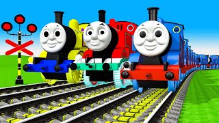 【踏切アニメ】あぶない電車 3 TRAIN Thomas vs Fumikiri 3D Railroad Crossing Animation #1million