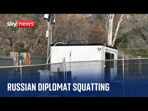 Russian diplomat squatting on axed embassy site near Australia's parliament