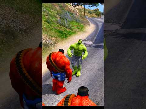 GTA -V Hulk ko thande Pani me dhakka de dia 😂 #gta5 #funnyshorts #shortsfeed