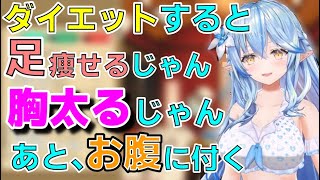 ダイエットすると胸が太るラミィちゃん【雪花ラミィ切り抜き】