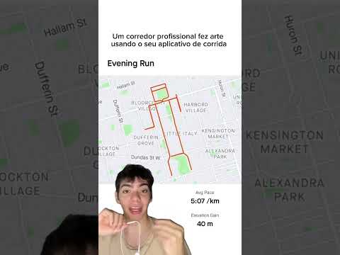 Criatividade nas corridas! Um corredor em Toronto desenhou arte incrível no mapa com suas rotas! 🎨