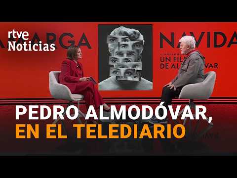 PEDRO ALMODÓVAR, estrena 'AMARGA NAVIDAD' y visita el TELEDIARIO 2 con PEPA BUENO | RTVE Noticias