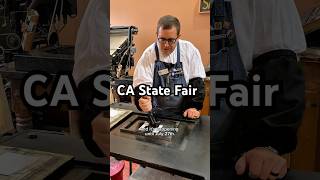 Print making and discussing the history of the California State Fair