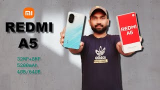 Redmi A5 Unboxing And Quick Review| 4GB/256GB | 5200mAh| 15W | 32MP | Budget Phone | Price