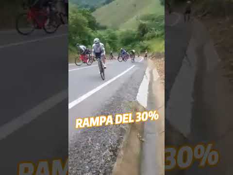 CICLISTAS SE RETUERCEN EN RAMPA DEL 30%. INCREÍBLE 💥