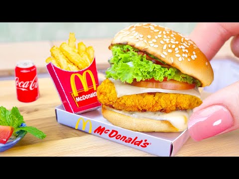 Delicious Miniature McDonald's Burger Recipe🍔 | ASMR Cooking Mini Food