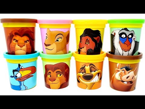 8 The Lion King Characters Play-Doh Surprise Toys!!