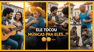 ELE TOCOU MÚSICAS PRA PESSOAS NA RUA… UMA REAÇÃO ME FEZ CHORAR 😢❤️