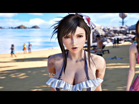 Tifa In Bikini All Scenes – Final Fantasy 7 Rebirth (PS5) 2024 Cloud and Tifa Romance