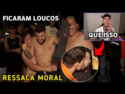 NOBRU REAGINDO A LUQUET4 E PAULINHO SE BEIJANDO NA RESSACA MORAL