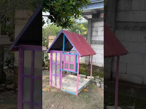 Perbaiki atap pada rumah-rumahan yang rusak karena hujan #diy #craft #rumah #atap #kerajinan