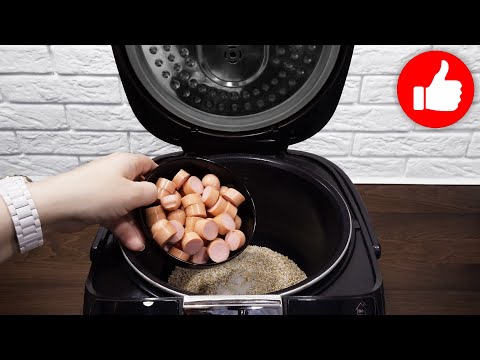 Очень Вкусный и легкий Ужин! Рецепт самой вкусной и быстрой ячневой каши с сосисками в мультиварке