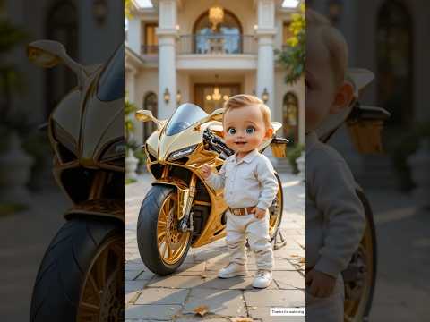 Child lost 2 crore bike in jungle #ai #childcartoon #cartoon #shorts #bike