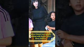 Bianca Censori was spotted walking with Kanye West’s three children #kanyewest #biancacensori