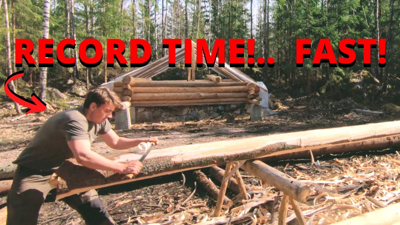 How To Peel Logs FAST! Debarking Secrets for LOG CABIN