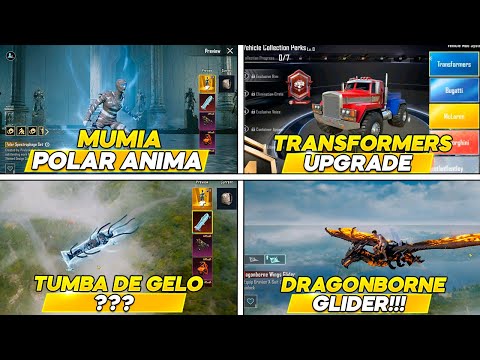 NOVOS GLIDERS SURPREENDENTES l MONTARIA DE DRAGÃO? COLLAB TRANSFORMERS PUBG MOBILE UPDATE 3.9