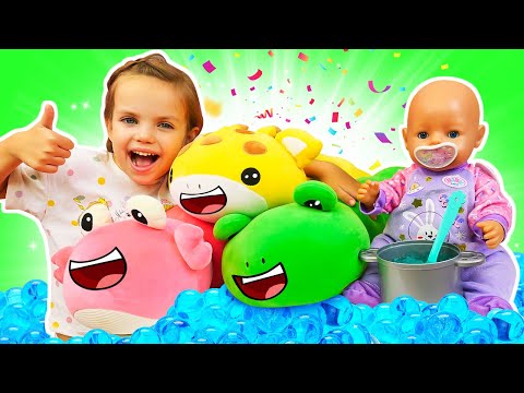 🐛 ВОЛШЕБНЫЕ гусеницы едят бананы и яблоки! 🍌🍏 Майя заботится о малышах с Беби Бон Линой
