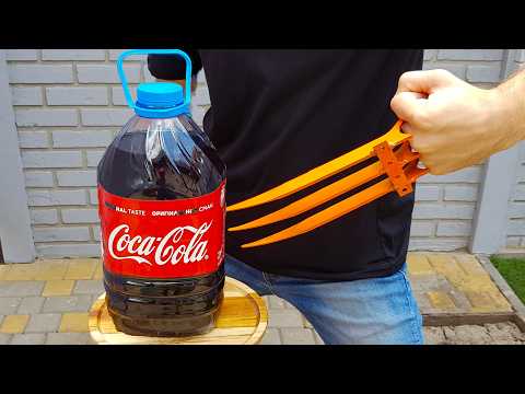 DESTROYING OBJECTS WITH WOLVERINE CLAW COCA COLA