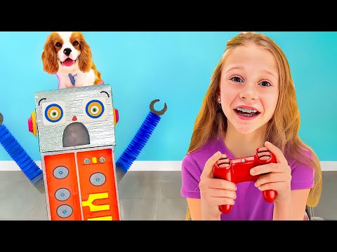 Nastya and a garbage cleaner Robot - Video Compilation