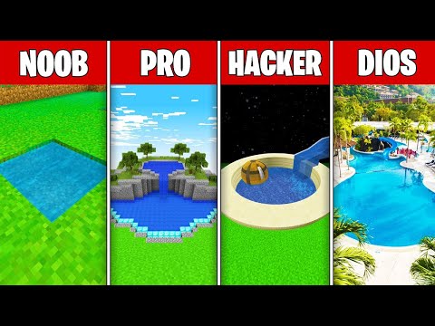 PISCINA NOOB VS PRO VS HACKER VS DIOS EN MINECRAFT TROLL 😱