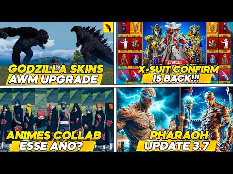 GODZILLA AWM UPGRADE l X-SUIT JERSEY IS BACK l ANIME COLLAB PUBG MOBILE UPDATE 3.7