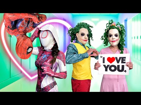 What If 7 SPIDER-MAN in 1 HOUSE..? || 2 SPIDER-MAN Vs JOKER Full LOVE Story! (Funny Live Action)