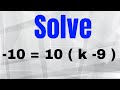 Solving Equations with Parentheses and Variables