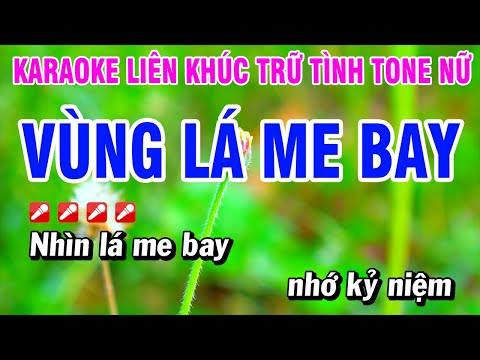 Karaoke Liên Khúc Trữ Tình Nhạc Sống Tone Nữ Dễ Hát – Vùng Lá Me Bay | Hoài Phong Organ