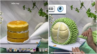 Tạo hình bánh kem trái Sầu Riêng | Dieulinhcake