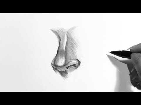 تعلم رسم الانف باحترافية بالخطوات | تعلم الرسم