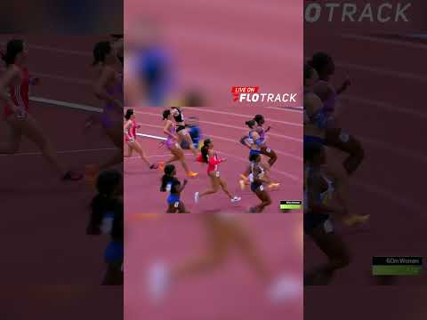 Zaynab Dosso holds off Amy Hunt in the 60m clocking 7.02 🔥