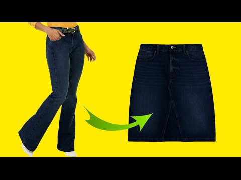 💥How to Quickly and Easily Turn a Pair of Jeans Into a Stylish Skirt !