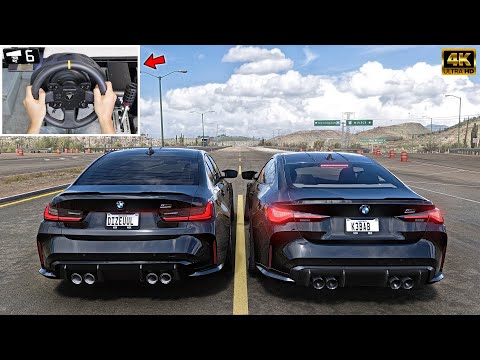 BMW M3 G80 & M4 G82 | Forza Horizon 5 | Thrustmaster Steering Wheel Gameplay