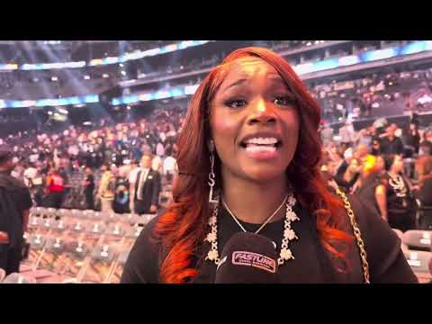 CLARESSA SHIELDS RINGSIDE REACTION TO TERENCE CRAWFORD WIN OVER CANELO